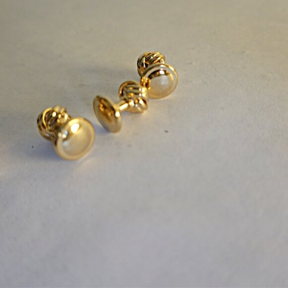 Knot Tuxedo Studs Set Gold - Picture 2 of 2
